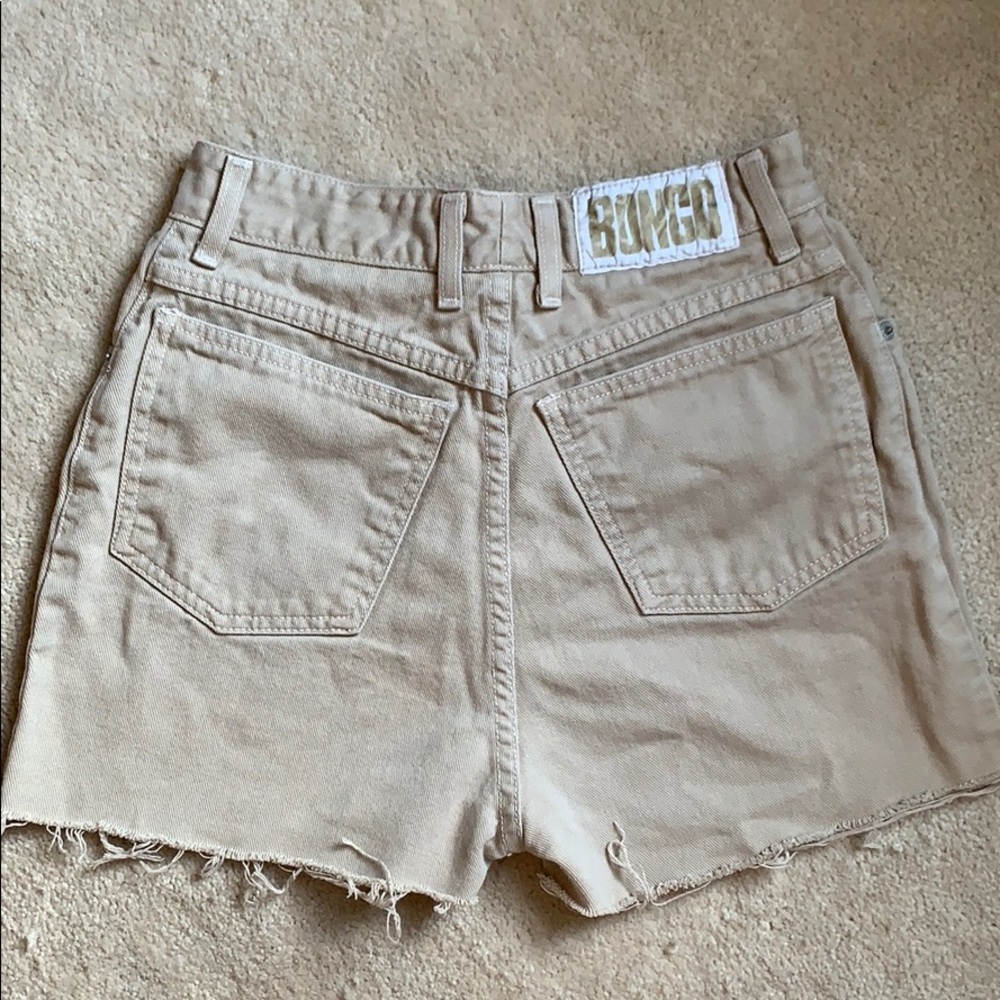 Vintage Bongo Tan High-Waisted Denim Shorts